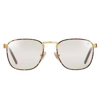 Vintage Frames Company Pusher Tortoise Edition 18kt Gold In White