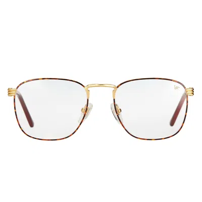 Vintage Frames Company Pusher Tortoise Edition 18kt Gold In Red