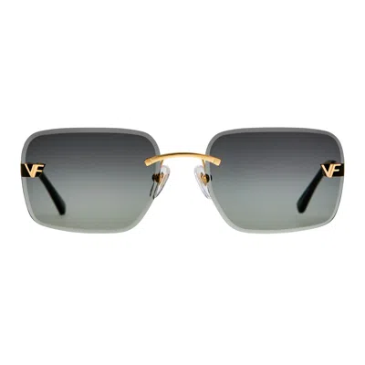 Vintage Frames Company Rivington Xl Rimless Drill Mount 24kt Gold In Multi