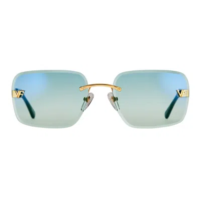 Vintage Frames Company Rivington Xl Rimless Drill Mount 24kt Gold In Multi