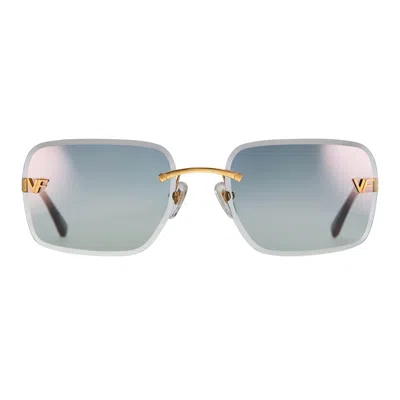 Vintage Frames Company Rivington Xl Rimless Drill Mount 24kt Gold In Multi