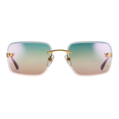 Vintage Frames Company Rivington Xl Rimless Drill Mount 24kt Gold