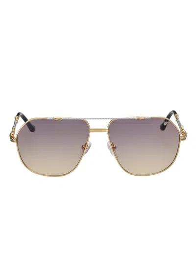 Vintage Frames Company Rope Detail Sunglasses In Gold