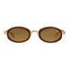Vintage Frames Company Sincere 24kt Gold And Matte Brown In Brown