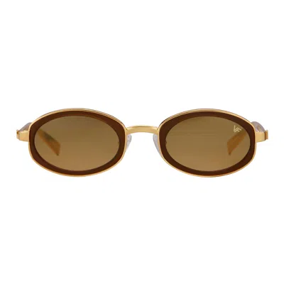 Vintage Frames Company Sincere 24kt Gold And Matte Brown