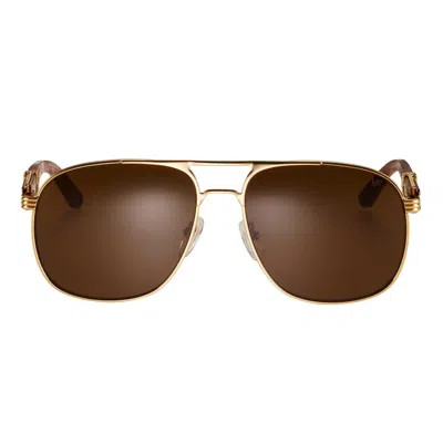 Vintage Frames Company Snatch Atelier Mirage Woods In Brown