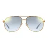 Vintage Frames Company Snatch Double Rope Edition 18kt Two-tone Gold In Blue