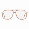 Vintage Frames Company Snatch Full Cuban Edition 24kt Rose Gold In Gold
