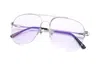 Vintage Frames Company Snatch Half Rim 18kt White Gold In Metallic