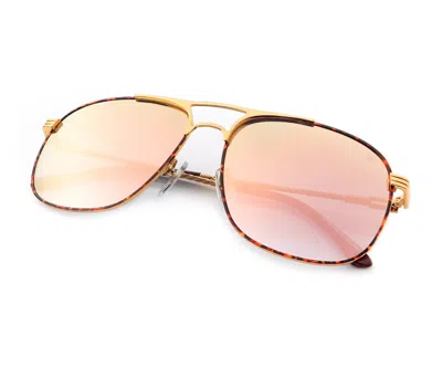 Vintage Frames Company Snatch Tortoise Edition 18kt Gold In Tortoise / Yellow Gold