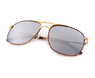 Vintage Frames Company Snatch Tortoise Edition 18kt Gold In Tortoise / Yellow Gold