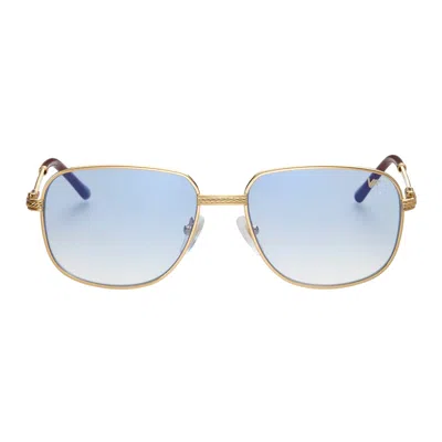 Vintage Frames Company South West 18kt Gold In Blue