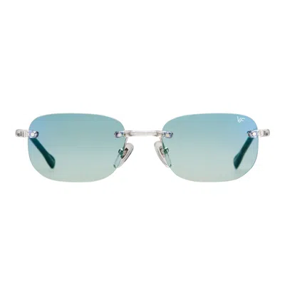 Vintage Frames Company Uncut Gems Rimless Drill Mount Black Nylon In Green