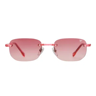 Vintage Frames Company Uncut Gems Rimless Drill Mount Pink Nylon