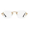Vintage Frames Company V-decor Rimless Drill Mount 24kt Gold In Gold