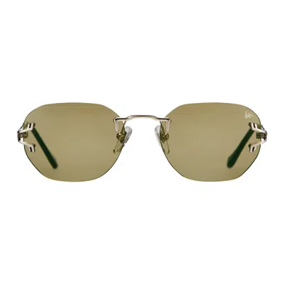 Vintage Frames Company V-decor Rimless Drill Mount 24kt White Gold