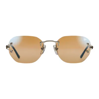 Vintage Frames Company V-decor Rimless Drill Mount 24kt White Gold