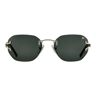 Vintage Frames Company V-decor Rimless Drill Mount 24kt White Gold