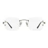 Vintage Frames Company V-decor Rimless Drill Mount 24kt White Gold