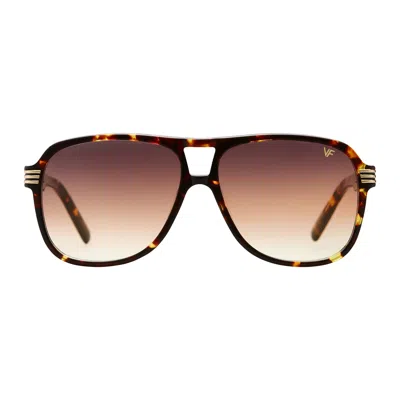 Vintage Frames Company Vf Firm Brown Tortoise Acetate In Gray