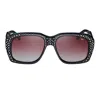 Vintage Frames Company Xxl Black Acetate Swarovski Crystals Edition In Black