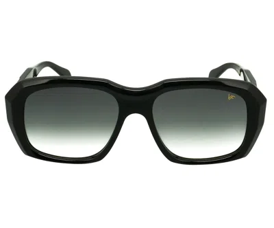 Vintage Frames Company Xxl Geometric Edition Black Acetate In Green