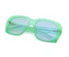 Vintage Frames Company Xxl Geometric Edition Neon Green Acetate In Green