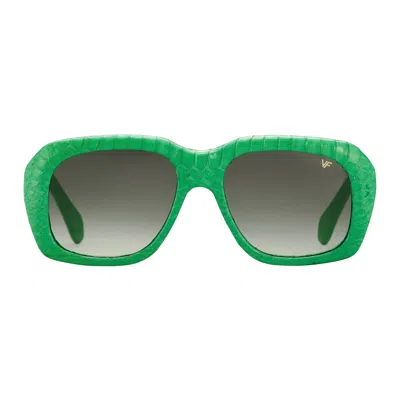 Vintage Frames Company Xxl Limited Edition Lime Green Snakeskin