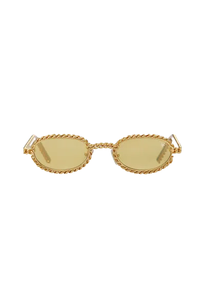 Vintage Frames Pac Full Cuban Amber In Gold