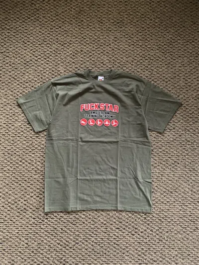 Pre-owned Vintage Fuckstar Y2k Pornstar Boot Fruit Of The Loom Size L In Green