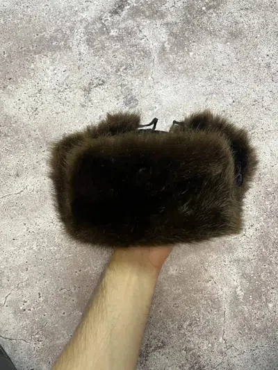 Pre-owned Vintage Fur Ussr Hat In Brown