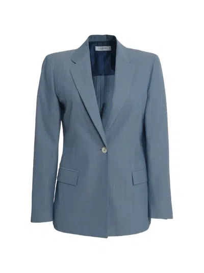 Pre-owned Vintage Gbr Herringbone Notched Blazer In Blue