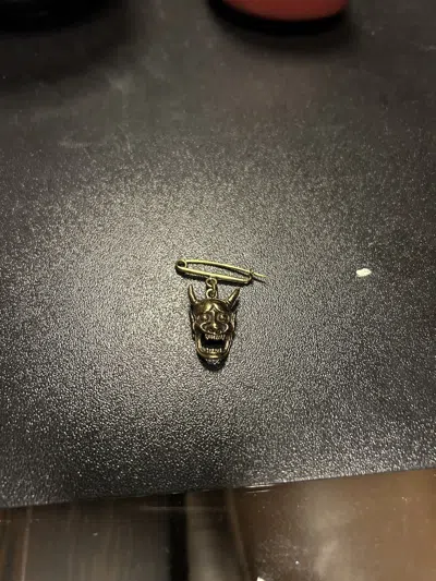 Pre-owned Vintage Hanya Oni Demon Pin  Southwest Native American In Sand