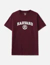 Vintage Harvard University Embroided Logo Crew Neck T-shirt In Red