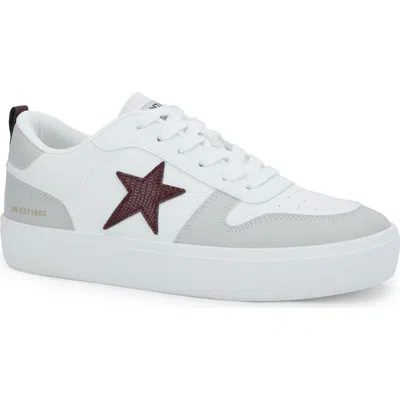 Vintage Havana Aura Lace-up Sneaker In White/grey/maroon