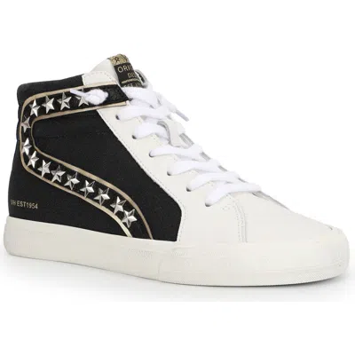 Vintage Havana Bailey High Top Sneaker In Black Glitter Multi