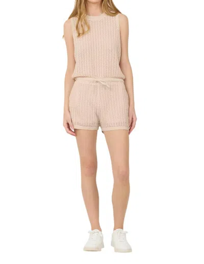 Vintage Havana Bali Crochet Short In Beige