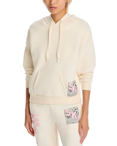 Vintage Havana Bandana Patch Hoodie In Cream/grey