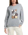 Vintage Havana Bear Patchwork Sweatshirt In Blue