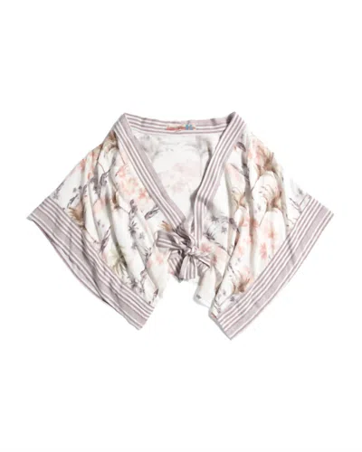 Vintage Havana Bolero Jacket In Ivory,brown,pink In Multi
