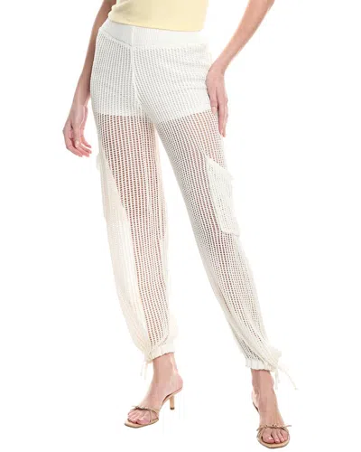 Vintage Havana Box Knit Cargo Pant In White
