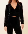 Vintage Havana Brushed Cord Cardigan In Black In Black