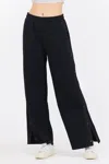 Vintage Havana Brushed Snap Pant In Black In Black
