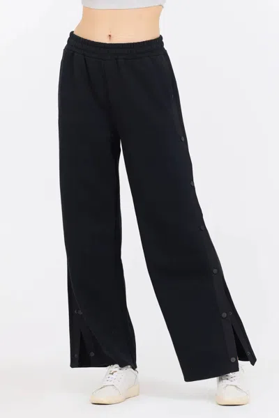 Vintage Havana Brushed Snap Pant In Black