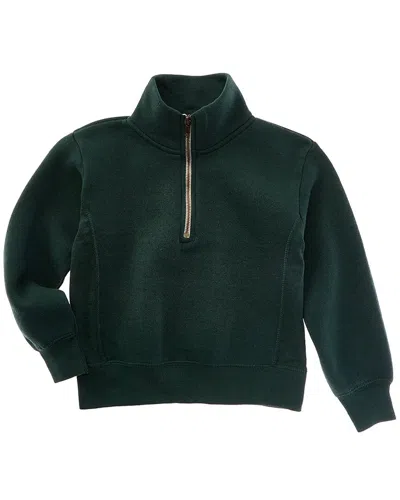 Vintage Havana Kids' Burnout 1/4-zip Pullover In Green