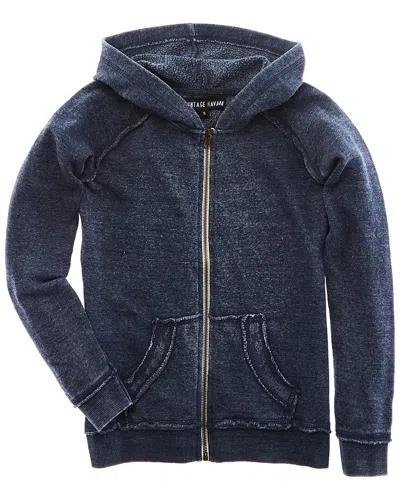 Vintage Havana Kids' Burnout Hoody In Blue