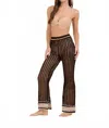 Vintage Havana Chilling At The Cape Crochet Pant In Black/cream/caramel In Multi