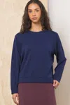 Vintage Havana Classic Cloud Fleece Crewneck Sweater In Navy In Blue