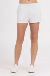 Vintage Havana Cloud Bungee Cord Shorts In Varsity Grey In White