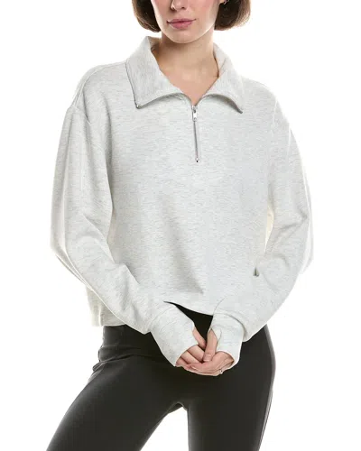 Vintage Havana Cloud Fleece 1/4-zip Pullover In White